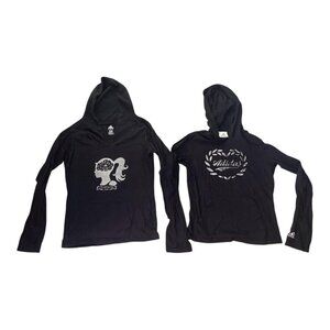 Adidas Women’s Hoodies Lot of 2 Black Pullover Graphic Size S & L